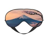 Masque de sommeil imprimé paysage du Japon Mount Fuji, masque doux pour les yeux avec sangle réglable pour dormir, voyager et se détendre