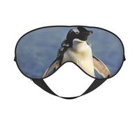 Masque de sommeil imprimé pingouin mignon pour femmes et hommes Impression double face en soie douce