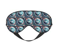 Masque de sommeil imprimé planète spatiale, couverture douce et respirante pour les voyages, le travail de nuit et la méditation