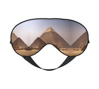 Masque de sommeil imprimé pyramides d'Égypte, couverture douce et respirante pour les voyages, le travail de nuit et la méditation