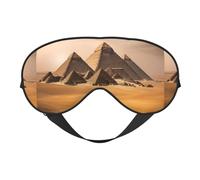 Masque de sommeil imprimé pyramides d'Égypte, couverture douce et respirante pour les voyages, le travail de nuit et la méditation