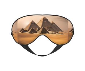 Masque de sommeil imprimé pyramides d'Égypte, couverture douce et respirante pour les voyages, le travail de nuit et la méditation
