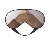 Masque de sommeil imprimé pyramides d'Égypte, masque doux pour les yeux avec sangle réglable pour dormir, voyager et se détendre
