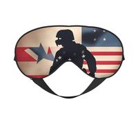 Masque de sommeil imprimé soldats militaires américains patriotiques pour l'extérieur, l'intérieur, le voyage, le camping, la méditation, le yoga, le travail