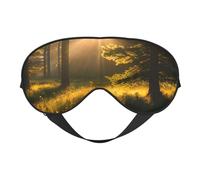 Masque de sommeil imprimé soleil matinal dans la nature sauvage, masque doux pour les yeux avec sangle réglable pour dormir, voyager et se détendre