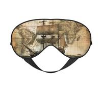 Masque de sommeil imprimé sur le thème des pirates nautiques pour femmes et hommes - Masque doux et respirant pour les yeux