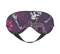 Masque de sommeil imprimé tête de mort respirant pour l'intérieur et l'extérieur, le camping, la méditation, le yoga, le travail