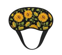 Masque de sommeil imprimé tournesol, masque de sommeil pour les yeux pour homme et femme pour une obscurité totale, réduit les gonflements des yeux