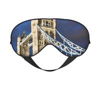 Masque de sommeil imprimé Tower Bridge à Londres, masque doux pour les yeux avec sangle réglable pour dormir, voyager et se détendre