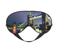 Masque de sommeil imprimé Tower Bridge de Londres, masque doux pour les yeux avec sangle réglable pour dormir, voyager et se détendre