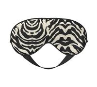 Masque de sommeil imprimé zèbre en soie pour les yeux en satin doux, sangle élastique, ombre à paupières, voyage, sieste pour femme et homme