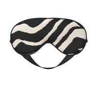 Masque de sommeil imprimé zèbre en soie pour les yeux en satin doux, sangle élastique, ombre à paupières, voyage, sieste pour femme et homme