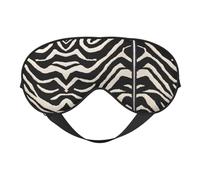 Masque de sommeil imprimé zèbre en soie pour les yeux en satin doux, sangle élastique, ombre à paupières, voyage, sieste pour femme et homme