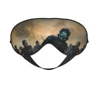Masque de sommeil imprimé zombie pour homme et femme, masque pour les yeux doux et respirant