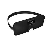 Masque de Sommeil Intelligent Noir, Appareil de Sommeil Électrique sans Fil | Capacité 160 Mah, Format Portable, Matériaux Polyester Abs Silicone, Soulage Fatigue et Stress