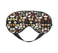 Masque de sommeil japonais avec blocage de la lumière noire, réglable, confortable, doux pour les yeux, réversible, repos de nuit