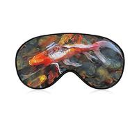 Masque de sommeil Japonais Koi Fishes Sleep Eye Mask Bandeau avec sangle réglable Soft Eye Cover pour bloquer les lumières