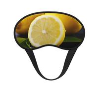 Masque de sommeil jaune citron pour femmes et hommes, masque pour les yeux pour dormir, masque de sommeil bloquant la lumière avec sangle élastique, bandeau pour les yeux pour la sieste en avion, ca