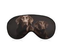 Masque de sommeil Labrador Retriever marron avec blocage de la lumière, confortable et doux, couverture des yeux avec bande élastique, convient pour homme et femme, convient pour voyager/dormir