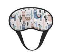 Masque de sommeil lama alpaga cactus pour adultes, occultant, masque confortable bloquant la lumière pour les voyages, le yoga