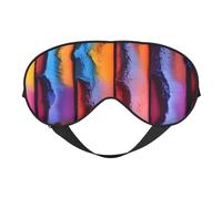 Masque de sommeil léger à imprimé coloré avec peinture standard, respirant, bloquant la lumière, voyage, yoga, aventures en plein air