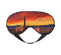 Masque de sommeil léger à imprimé coucher de soleil de Las Vegas respirant bloquant la lumière pour voyage, yoga, aventures en plein air