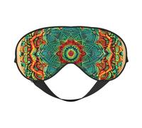 Masque de sommeil léger à imprimé mandala respirant bloquant la lumière pour voyage, yoga, aventures en plein air