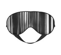 Masque de sommeil léger à rayures noires et blanches respirant bloquant la lumière pour voyage, yoga, aventures en plein air