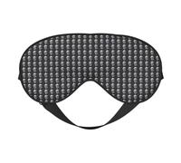 Masque de sommeil léger avec imprimé tête de mort fantôme horreur pour le voyage, le yoga, le camping, la relaxation en plein air