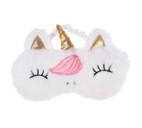 Masque de Sommeil Léger en Peluche, Licorne Cache Yeux pour Hiver | Dacron Doux, Forme Licorne Amusante, Usage Maison et Voyage, Soulage la Fatigue Oculaire Couleur Aléatoire