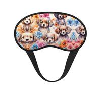 Masque de sommeil léger et confortable avec motif marguerite et sangle réglable pour dormir, voyager, travailler et méditer - Masque occultant pour les yeux