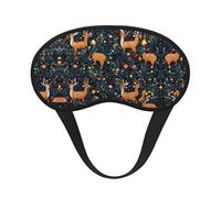 Masque de sommeil léger et confortable avec motifs d'animaux sauvages, cerfs, lapins, champignons magiques, avec sangle réglable pour la nuit, le travail posté, la méditation - Cache-yeux occultant l
