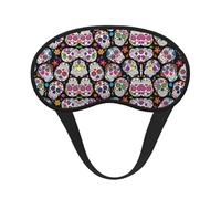 Masque de sommeil léger et confortable pour la méditation et le sommeil - Motif crâne en sucre du Jour des morts, masque de sommeil bloquant la lumière pour hommes, femmes et enfants