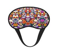 Masque de sommeil léger et confortable pour la méditation et le sommeil - Motif crâne en sucre du Jour des morts, masque de sommeil bloquant la lumière pour hommes, femmes et enfants