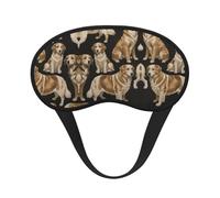 Masque de sommeil léger et confortable pour les yeux bandés - Masque de sommeil occultant pour hommes et femmes - Motif chien Golden Retrievers
