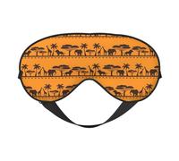Masque de sommeil léger imprimé animaux africains pour le voyage, le yoga, le camping, l'extérieur, la relaxation