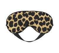 Masque de sommeil léger imprimé léopard noir respirant bloquant la lumière pour voyage, yoga, aventures en plein air