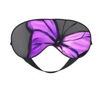 Masque de sommeil léger respirant avec imprimé papillons violets pour voyage, yoga, aventures en plein air