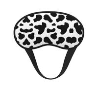 Masque de sommeil léopard noir soyeux en satin doux avec sangle élastique pour les yeux pour homme et femme