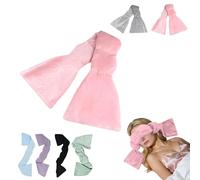 Masque de sommeil lesté occultant, masque de sommeil à gravité pour un sommeil profond, masque relaxant avec perles et coton pour la maison et les voyages, double face, tissu doux (Pink)