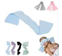 Masque de sommeil lesté occultant, masque de sommeil à gravité pour un sommeil profond, masque relaxant avec perles et coton pour la maison et les voyages, double face, tissu doux (Blue)