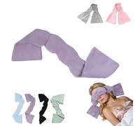 Masque de sommeil lesté pour les yeux - Avec remplissage en perles - Occultant - Pour le sommeil profond - Avec coton et perles - Double face - Tissu doux (B)