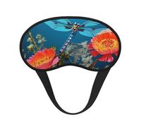 Masque de sommeil libellule et fleur pour dormir sur le côté, masque de nuit bloquant la lumière pour les yeux pour femmes et hommes, couverture des yeux douce et confortable pour les voyages, la
