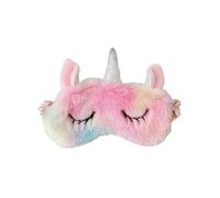 Masque de Sommeil Licorne Glace en Peluche Pp Coton Yeux | Ajustable, pour Vol et Voyage, Modèle Mignon, Idée Présent Anniversaire ou Noël Couleur Aléatoire