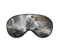 Masque de sommeil Lion on Rock pour homme et femme avec sangle réglable - Doux et respirant - Occultant - Antidérapant - Essentiels de voyage