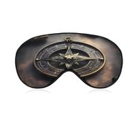 Masque de sommeil magique avec boussole et runes nordiques avec sangle réglable - Doux et respirant - Pour la maison, le bureau, les voyages, l'avion - Couvre-yeux confortable pour homme et femme