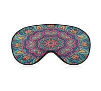 Masque de sommeil Mandala en soie, couvre-yeux en Satin doux, sangle élastique, pour la nuit, pour la sieste de voyage, pour femmes et hommes