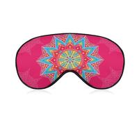 Masque de sommeil Mandala pour bloquer la lumière, masque pour les yeux pour femmes et hommes dormant sur le côté, poches, yeux secs, maux de tête, sangle réglable