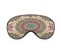 Masque de sommeil Mandala pour bloquer la lumière, masque pour les yeux pour femmes et hommes dormant sur le côté, poches, yeux secs, maux de tête, sangle réglable