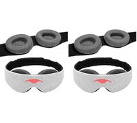 Masque de Sommeil Manta Sleep - Masque pour les Yeux 100% Blackout - Aucune Pression Oculaire - Coupe Ajustable pour les Yeux - Masque de Sommeil pour les Dormeurs Légers et les Voyageurs (Lot de 2)